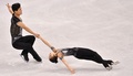 平昌冬季五輪、フィギュアスケート・ペアのショートプログラム（SP）に臨む北朝鮮の廉太鈺/金柱希組（2018年2月14日撮影）。(c)AFP/Mladen ANTONOV