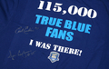 1試合の観客動員数記録となる11万5000人を記念して作られたTシャツ。(c)AFP/Getty Images/Lisa Blumenfeld