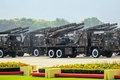 ミャンマーの首都ネピドーで行われた軍事パレード（2022年3月27日撮影、提供）。(c)AFP