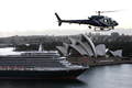 2008年2月23日、オーストラリアのシドニー（Sydney）に到着したクイーン・ビクトリア号（The Queen Victoria）。(c)AFP