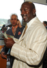 写真は会場に到着した元NBA選手マイケル・ジョーダン（%%Michael Jordan%%）氏。(c)AFP/Getty Images Jeff Gentner