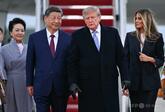 トランプ氏、中国主席を自ら出迎え 異例の厚遇