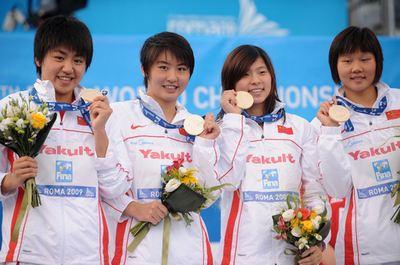 中国 4x100メートルメドレーリレーで世界新、世界水泳