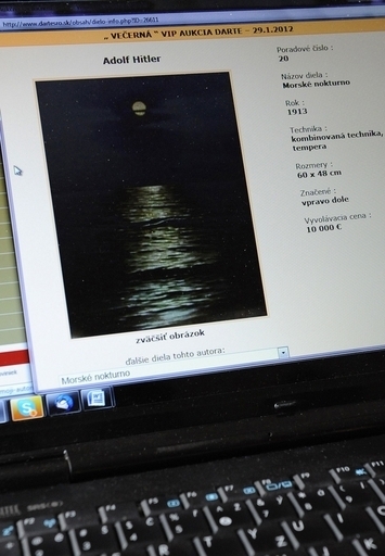 ヒトラー作の絵画に320万円、スロバキアで落札