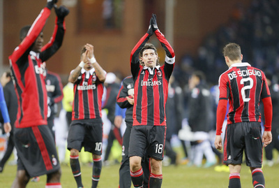 ACミランがサンプドリアとスコアレスドロー