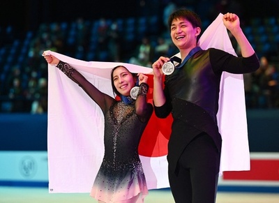 三浦/木原組が銀メダル、米国勢はペア43年ぶり金 世界フィギュア