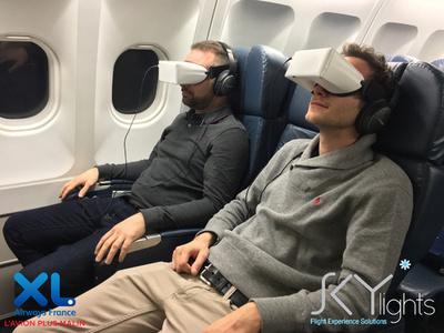 フライト中に映画に没入、機内用3Dヘッドセット開発