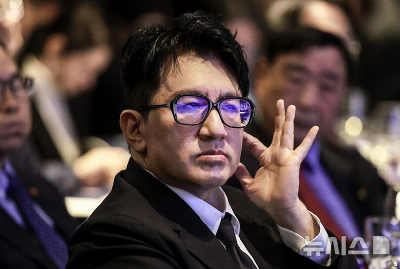 韓国経済人協会第64回定期総会に出席したHYBEのパン・シヒョク議長(c)NEWSIS