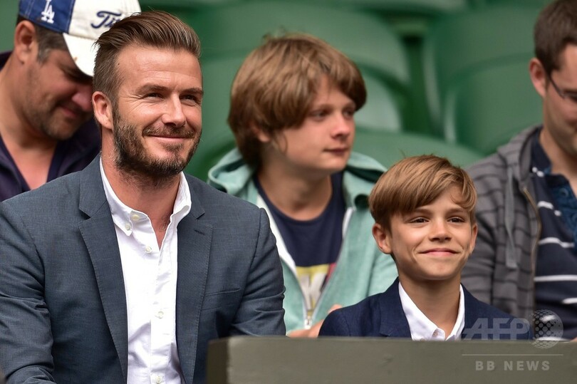 ベッカム氏が次男ロメオ君とウィンブルドン観戦