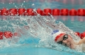 北京五輪競泳・女子800メートル自由形の決勝に臨む英国のレベッカ・アドリントン。（2008年8月16日撮影）(c)AFP/GREG WOOD