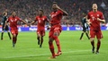 サッカー欧州チャンピオンズリーグ、グループF第4節、バイエルン・ミュンヘン対アーセナル。ゴールを決めて喜ぶアーセナルのダビド・アラバ（2015年11月4日撮影）。(c)AFP/CHRISTOF STACHE