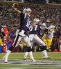 パスを出すペイトリオッツのQBトム・ブレイディ（%%Tom Brady%%）。(c)AFP/Getty Images Jim Rogash