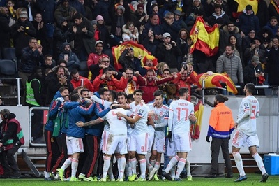 ロドリゴの劇的弾でスペインがドロー、欧州選手権の出場権獲得