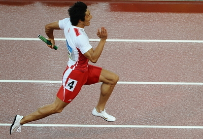 日本 男子4x100メートルリレーで決勝進出