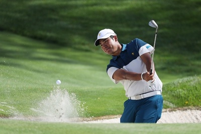 松山/シュワーツェル組はトーマス/ファウラー組と、プレジデンツ杯初日