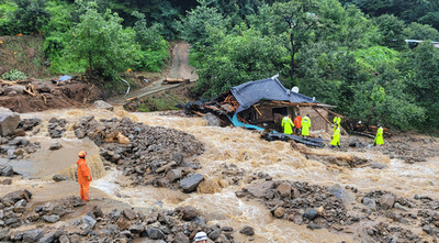 韓国でも大雨 7人死亡、3人不明