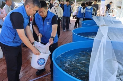 中国の水生生物の増殖・放流数 年初来5億尾超える