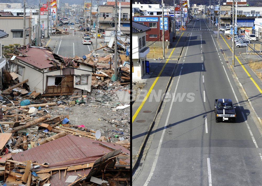 国際ニュース：AFPBB News【写真特集】東日本大震災、被災地の震災直後と今