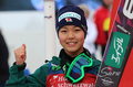 スキージャンプW杯2012-13女子個人第8戦。今季４勝目を挙げた高梨沙羅（Sara Takanashi、2013年1月13日撮影）。(c)AFP/Stefanie LINDEN