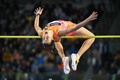 陸上、ダイヤモンドリーグ最終戦ブリュッセル大会、女子走り高跳び。跳躍に臨むヤロスラワ・マフチク（2024年9月13日撮影）。(c)NICOLAS TUCAT/ AFP