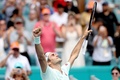テニス、マイアミ・オープン、男子シングルス決勝。優勝を喜ぶロジャー・フェデラー（2019年3月31日撮影）。(c)Matthew Stockman/Getty Images/AFP