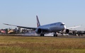 米ニューヨークからノンストップで豪シドニー空港に到着したカンタス航空の7879便（2019年10月20日撮影）。(c)AFP PHOTO / QANTAS