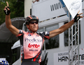 ゴールと同時に優勝を喜ぶヴァンアフェルマート。(c)AFP/JENS-ULRICH KOCH