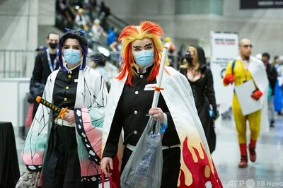 鬼滅の刃 のコスプレも Nyで日本アニメのイベント 写真8枚 国際ニュース Afpbb News