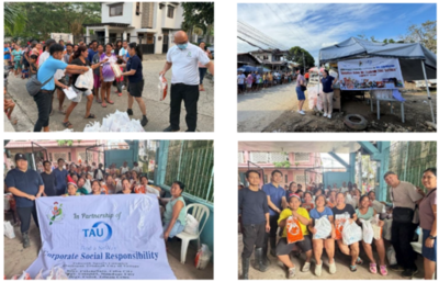 タウ、フィリピンにて発生した超大型台風26号の被災地へ<br />義援金１００万円を寄付