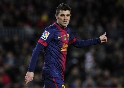 FCバルセロナのビジャが腎結石で再入院