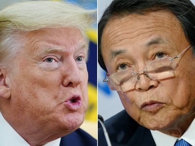 トランプ氏、麻生副総裁と会談 「好きな人物」
