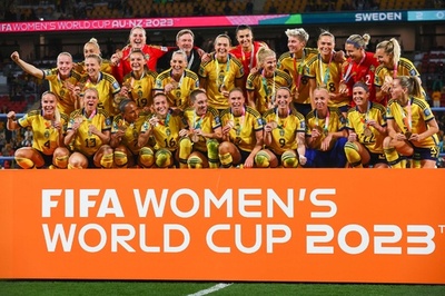 スウェーデンがサッカー女子W杯3位 共催国豪に快勝