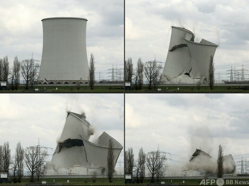 独原発の冷却塔を爆破解体 福島事故受け閉鎖