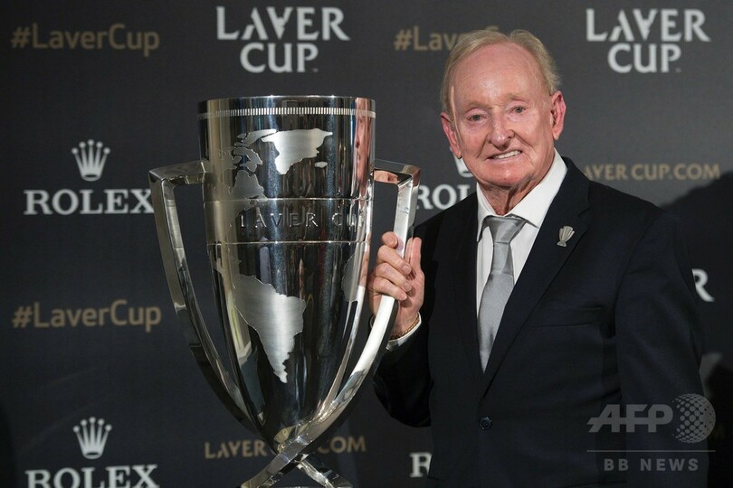 レーバー杯のトロフィーお披露目、フェデラーや伝説的選手が出席