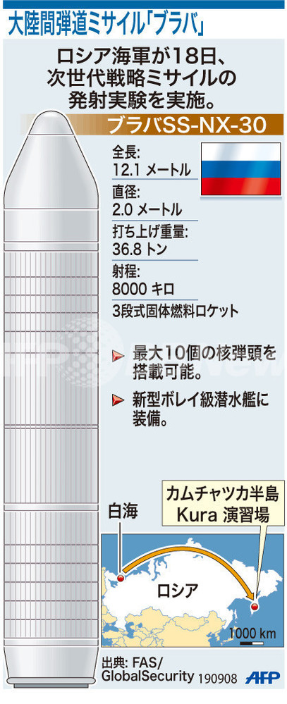 図解】大陸間弾道ミサイル「ブラバ」 写真1枚 国際ニュース：AFPBB News