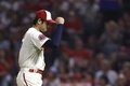 9月29日のオークランド・アスレチックス戦に先発登板した米大リーグ（MLB）、ロサンゼルス・エンゼルスの大谷翔平（2022年9月29日撮影）。(c)Michael Owens/Getty Images/ AFP
