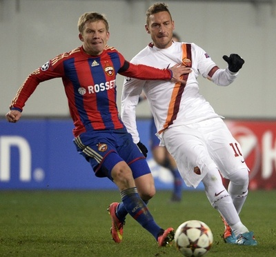 ローマ、終了間際に追いつかれCSKAと引き分ける