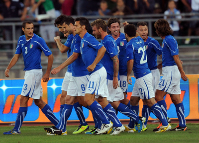 イタリアがスペイン下す、サッカー国際親善試合