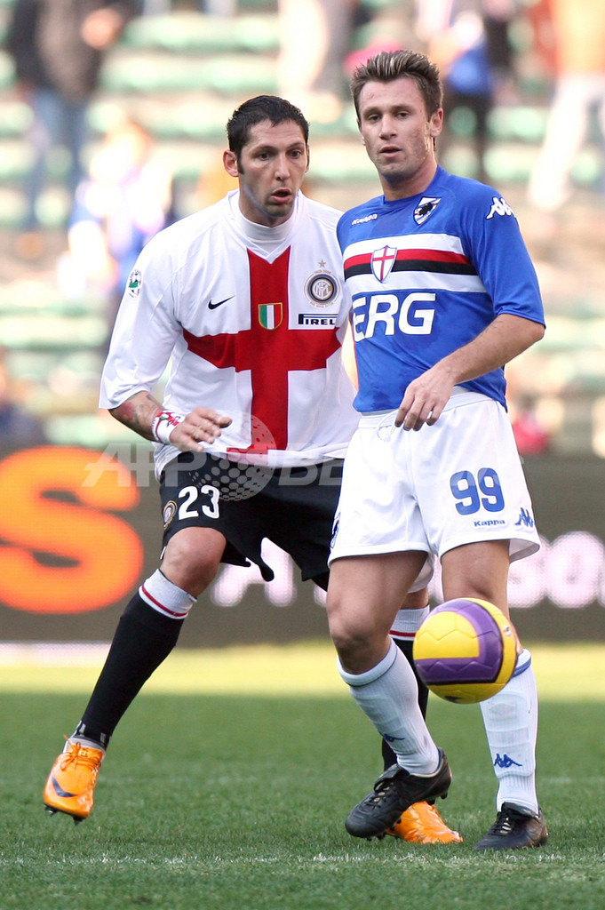 サンプドリア ホームでインテルと引き分ける