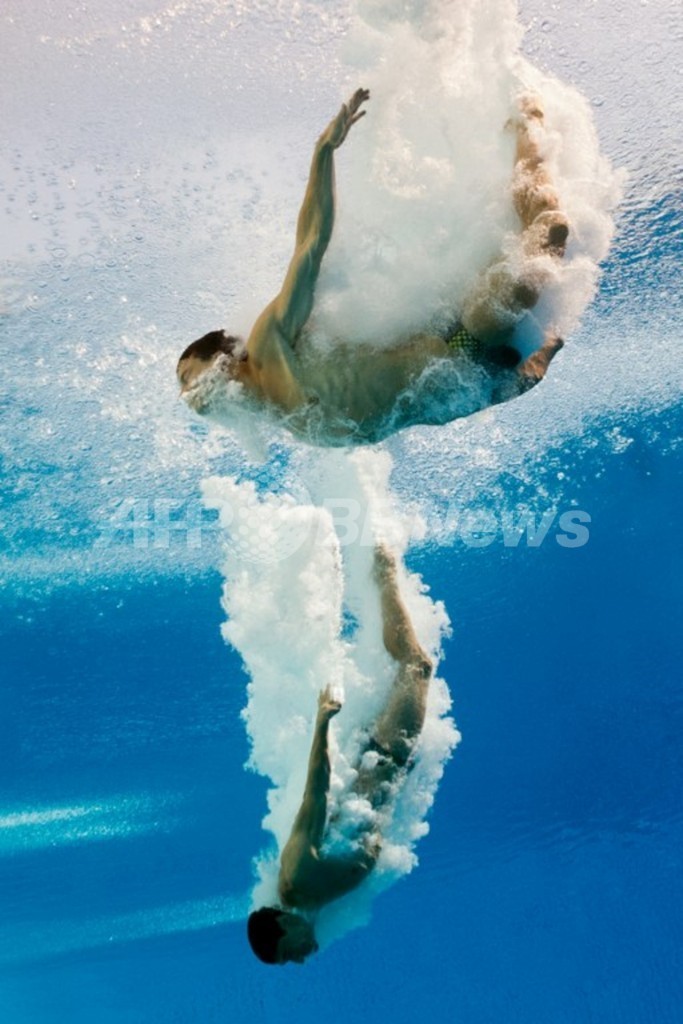 水中カメラがとらえた世界水泳・飛び込み競技