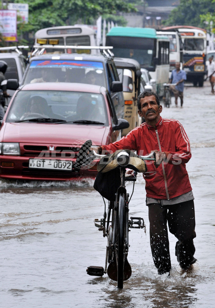 スリランカ、モンスーンの豪雨で7人死亡、7万3000人が避難