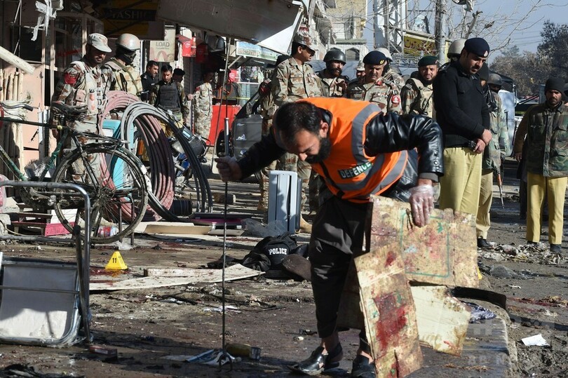 ワクチン接種施設近くで自爆攻撃、15人死亡以上 パキスタン