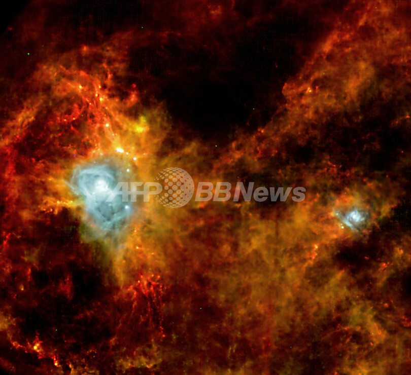 ハーシェル宇宙望遠鏡がとらえた若い星の群れ