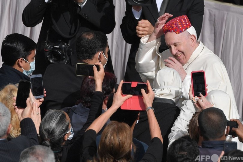 ローマ教皇、半年ぶりに対面で一般謁見 喜び語る