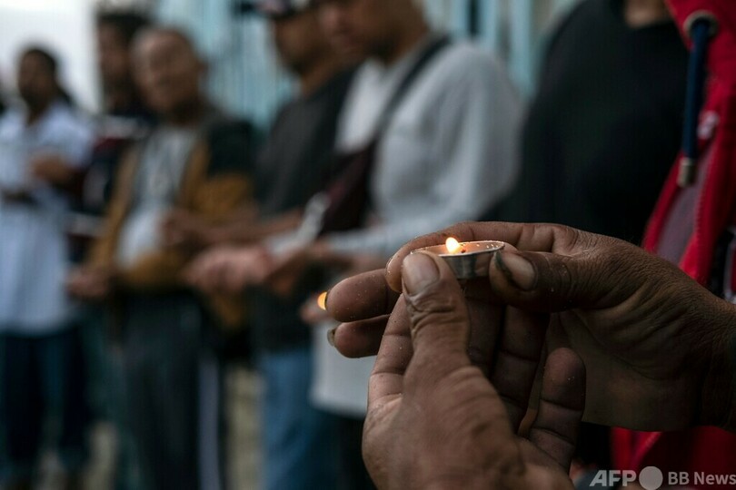【今日の1枚】国境に十字架、死亡した移民に祈りを メキシコ