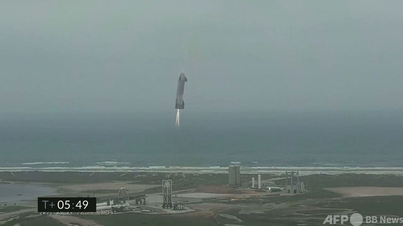 スペースXの宇宙船、着地に成功 試験5回目 初めて爆発せず