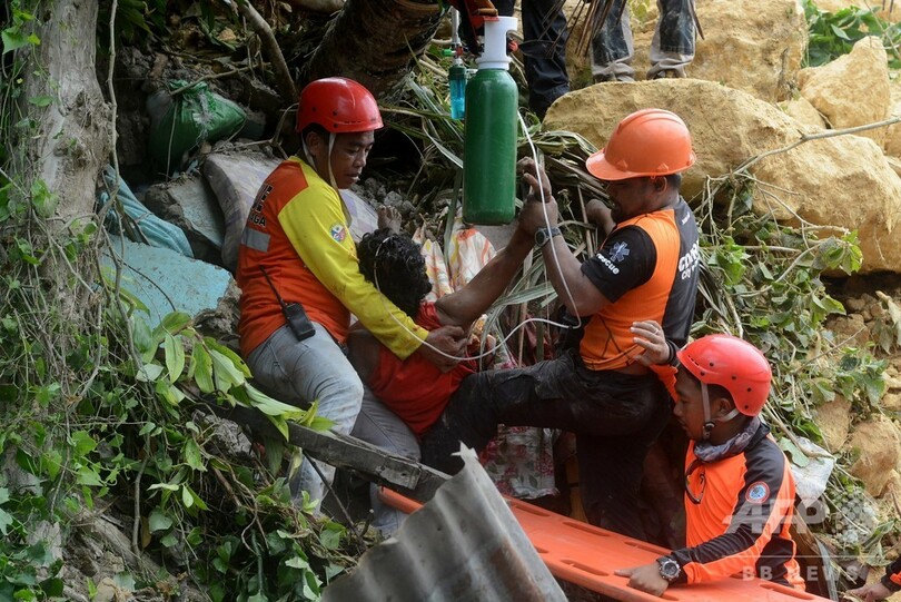 比セブ島の土砂崩れ、死者22人に 依然50人行方不明