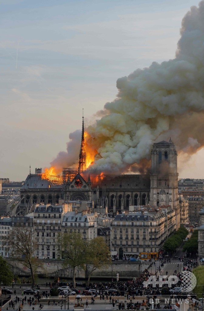 「フランスに寄り添う」ローマ法王が声明、ノートルダムの火災受け